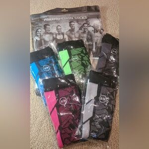S/M unisex Compression socks pack of 5 20-30 mmHg graduated compression
